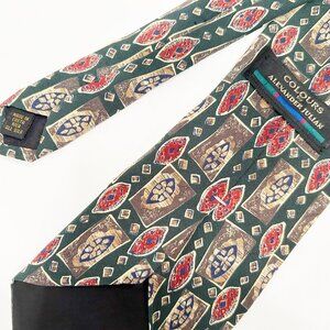 COLOURS by Alexander Julian - 100% Silk, Green, Creme & Red